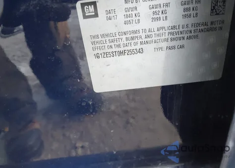 2017 Chevrolet Malibu 1Lt z USA, uszkodzony, nr VIN 1G1ZE5ST0HF255343